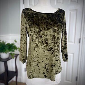 Westport 1962 Green Velvet Boatneck Top